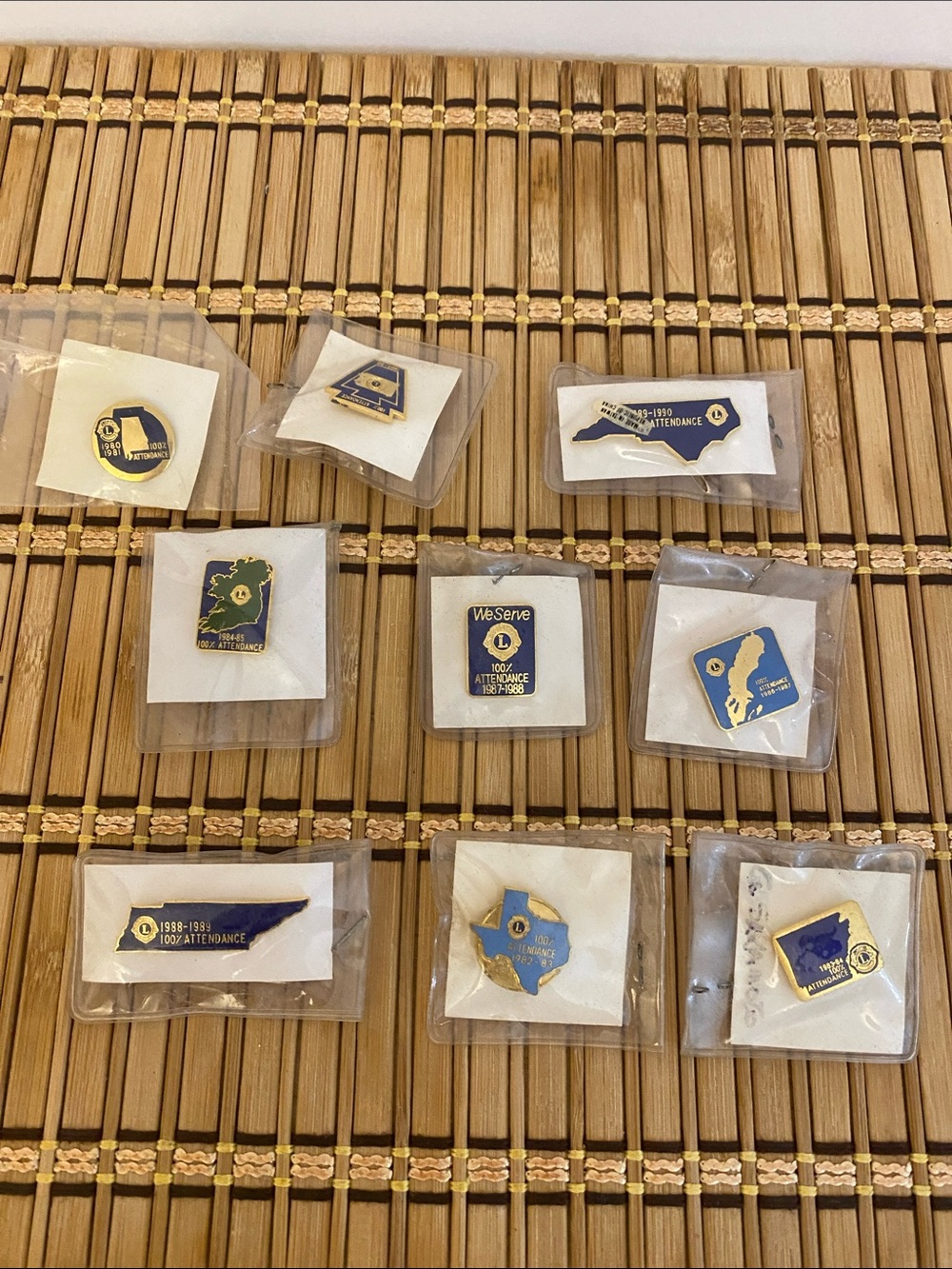 Lion’s Club Attendance Pins Lot
